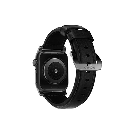 Correa Nomad para AppleWatch 42/44mm en Piel, Negro Negro