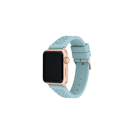 Correa Coach Para Apple Watch 38/40mm Silicón Azul 14700039